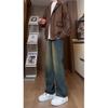 New daily trousers quality micro-pull jeans literary micro-elastic mid-waist lazy washed original simple