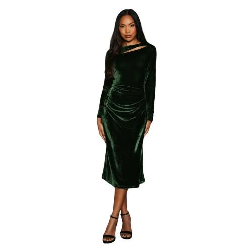 Principles Womens/Ladies Velvet Asymmetric Cut Out Midaxi Dress