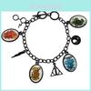 Harry Potter Night Light Bracelet With Alloy Magic School Pendant For Gift Giving