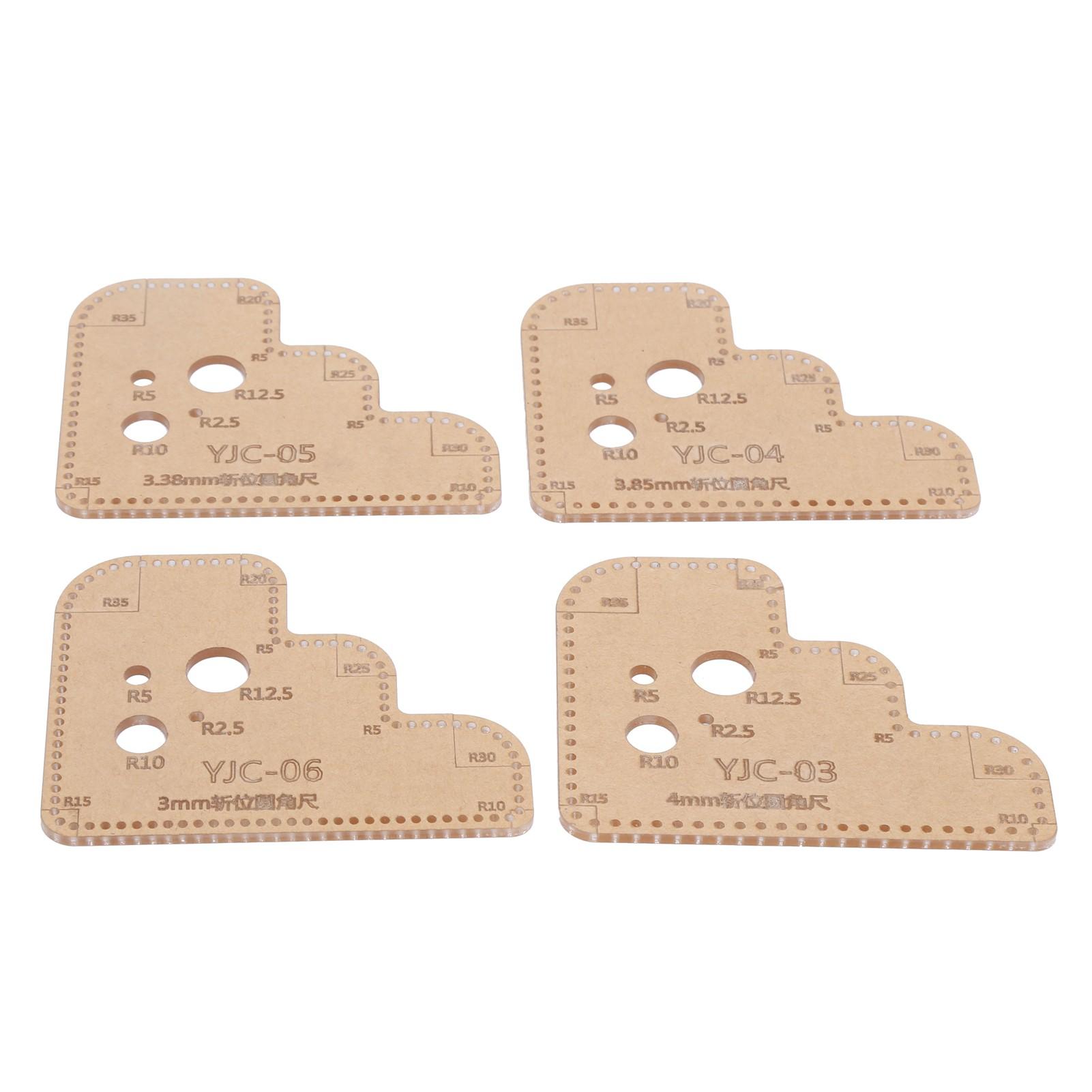 

4 шт. Акриловые шаблоны DIY Прозрачная круглая линейка Трафарет Инструменты для резки с защитным слоем для