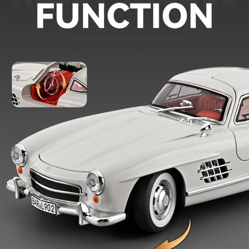 1/18 Mercedes-Benz 300SL Supercar Alloy Model Car Toy Diecasts Metal Casting Sound and Light Car Toys for Children Vehicle