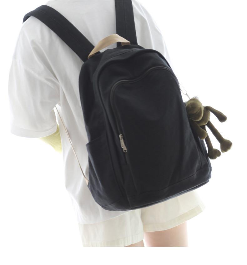 Original Simple Canvas Backpack For Women Men Large Capacity 16-inch Laptop Bag