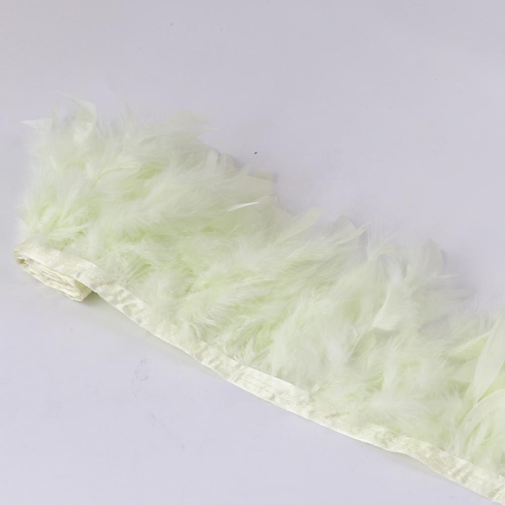 1Meter Natural Turkey Feathers Trims Fringe 10-15cm for Wedding Clothing Decoration Accessories DIY Feather Ribbon Sewing Crafts