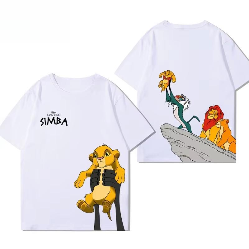 The Lion King Simba Anime Peripheral Short Sleeve ParentChild Summer American Versatile Casual Loose TShirt Top
