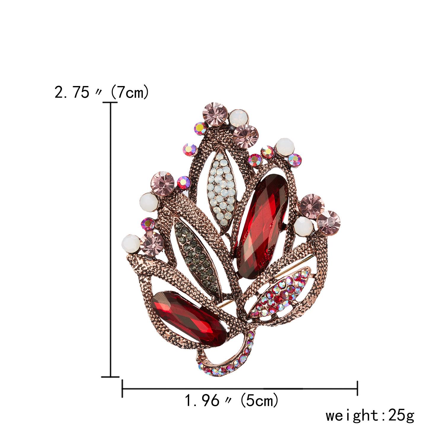 

Цветочная Геометрическая Брошь со Стразами и Жемчугом