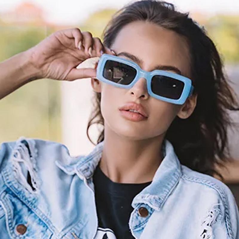 Retro Rectangle Sunglasses Women Fashion Square Gradient Candy Color Shades Sun Glasses Brand Design UV400 Female Eyewear
