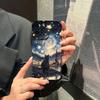 Funny Starry Sky Cat Pattern Phone Case For iPhone 17 16 15 14 13 12 11 Pro Max Mini 7 8 Plus SE Cute Cartoon Animals Soft Cover