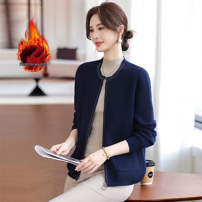 

Стильный вязаный кардиган для мам: Элегантный, универсальный весенний свитер для женщин среднего и пожилого возраста 2XL [120-135 lbs]