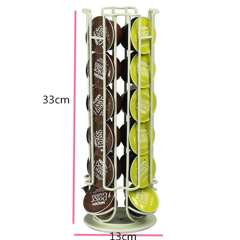 2022 New Capsules Holder Dolce Gusto Stainless Silver Black White Holder 24Pcs Capsules Coffee Capsules Dispenser Rack Holder