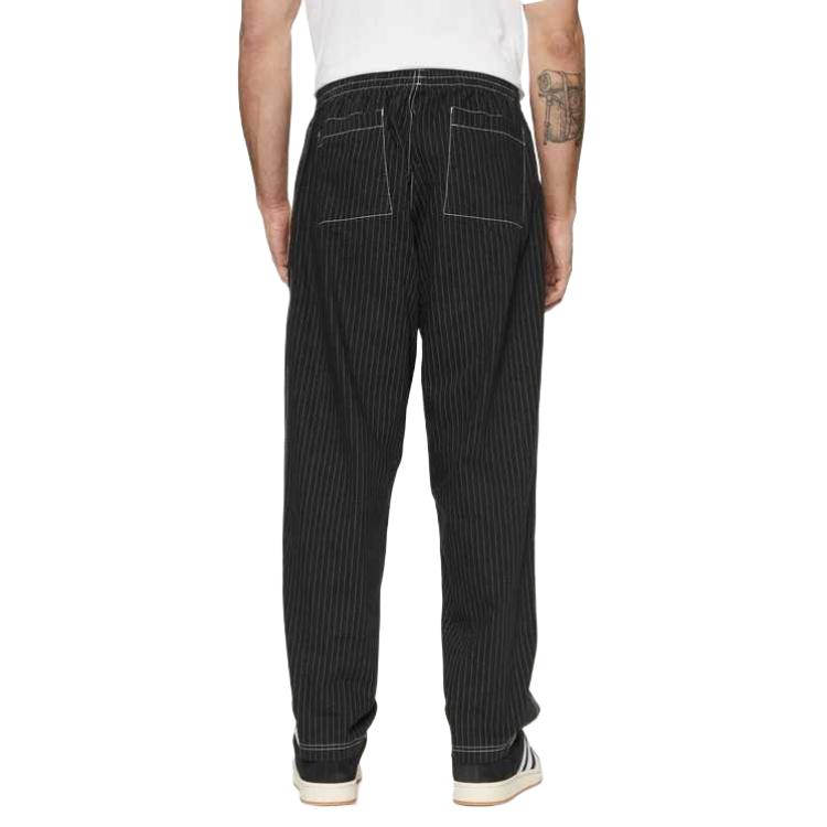 adidas Originals Wabash Comfortable Breathable Loose Fit Mid Waist Casual Pants Men Bottoms Black JP4489