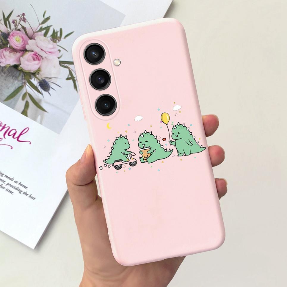 For Huawei Samsung Galaxy M15 F15 Back Cover Soft Matte Liquid Silicone Funda Samsung F15 Coque Astronaut Dinosaur Housing