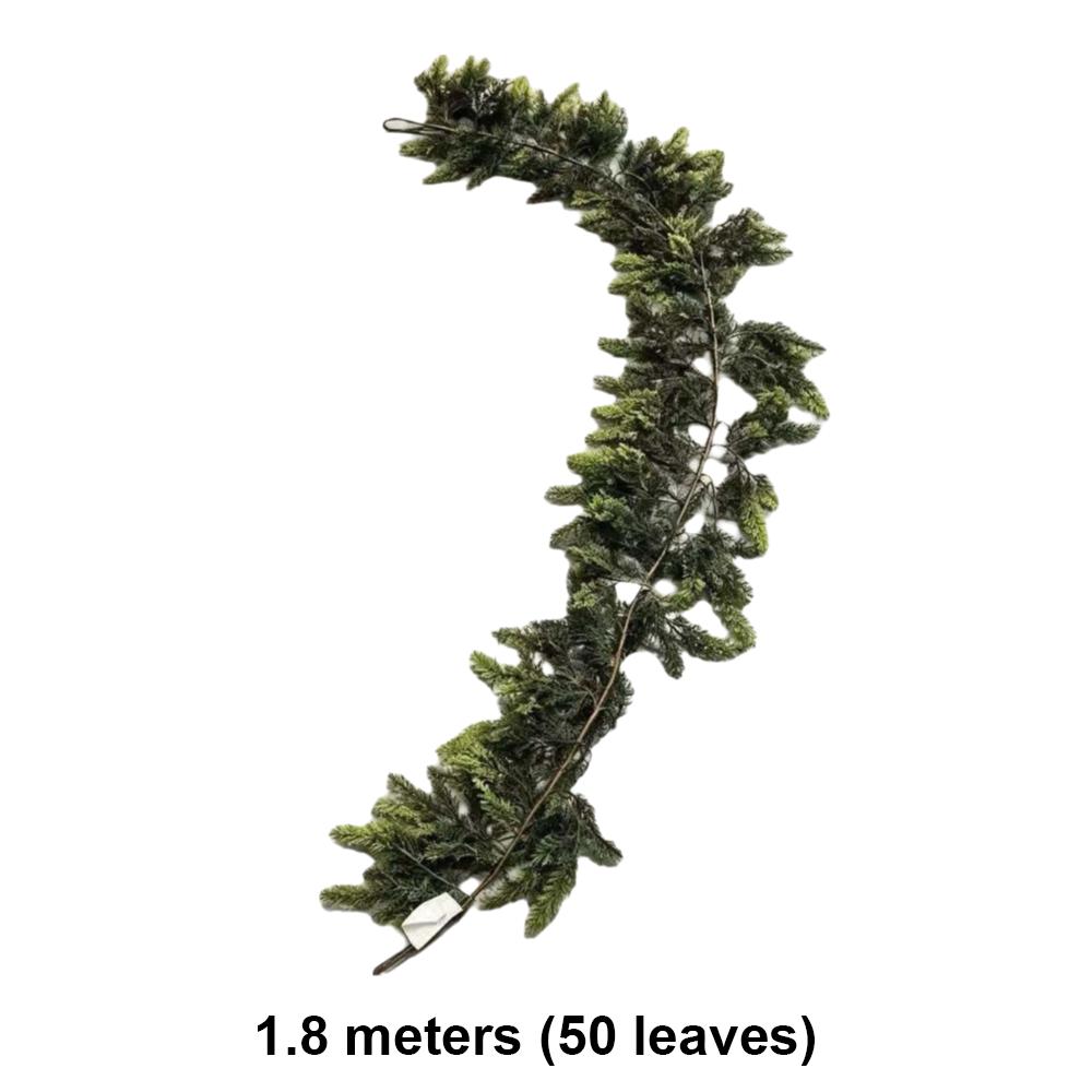 Real Touch Realisticl Green Garland Pine Needles Artificial Pine Tree Decor Outdoor