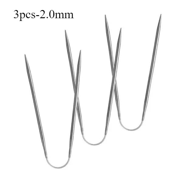 

спицы крючок набор крючков для вязания Вязальные спицы Инструмент для вязания Нержавеющая сталь Круговые Гибкие Носочные спицы