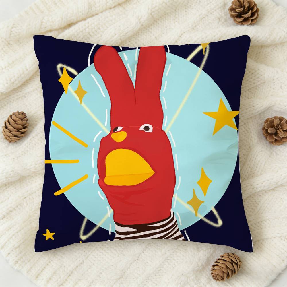 BBodoque MMinutos Bunny Doublesided Printed Square Decorative Cushion Cover for Sofa Living Room Home Decor