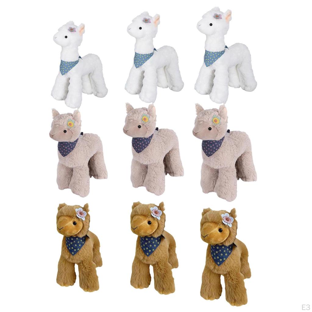 Alpaca Plush Toy - Cute Furry Animal Figurine