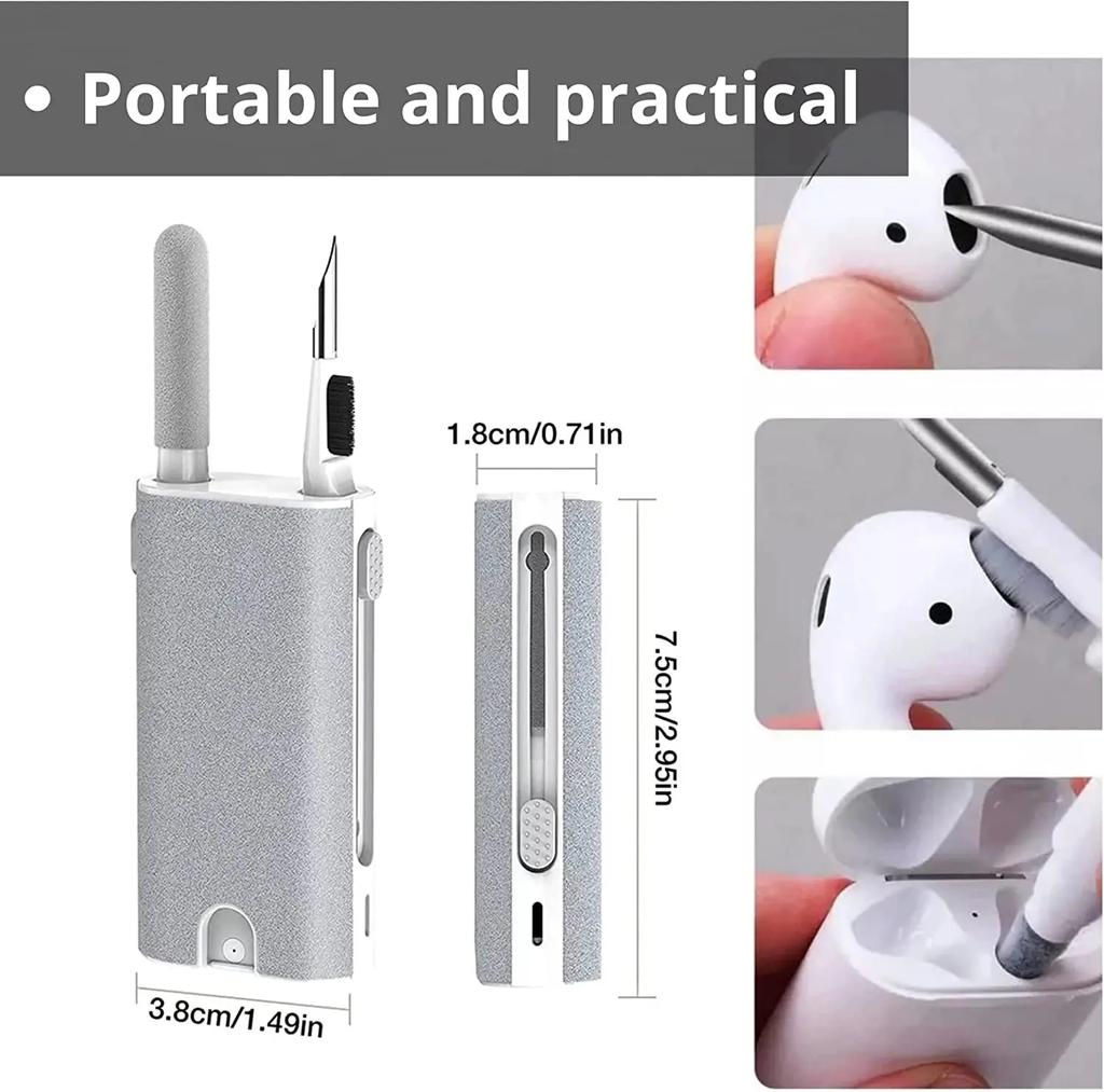 5 In 1 Earphone Cleaner Brush Kit Camera Phone Tablet Laptop TV Screen Cleaning Tools Headset Cleaning Pen For Airpod Pro 3 2 1