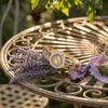Round Dial Ladies Wristwatch Rhinestone Bracelet Quartz Watch Vintage  Watch  Court Style