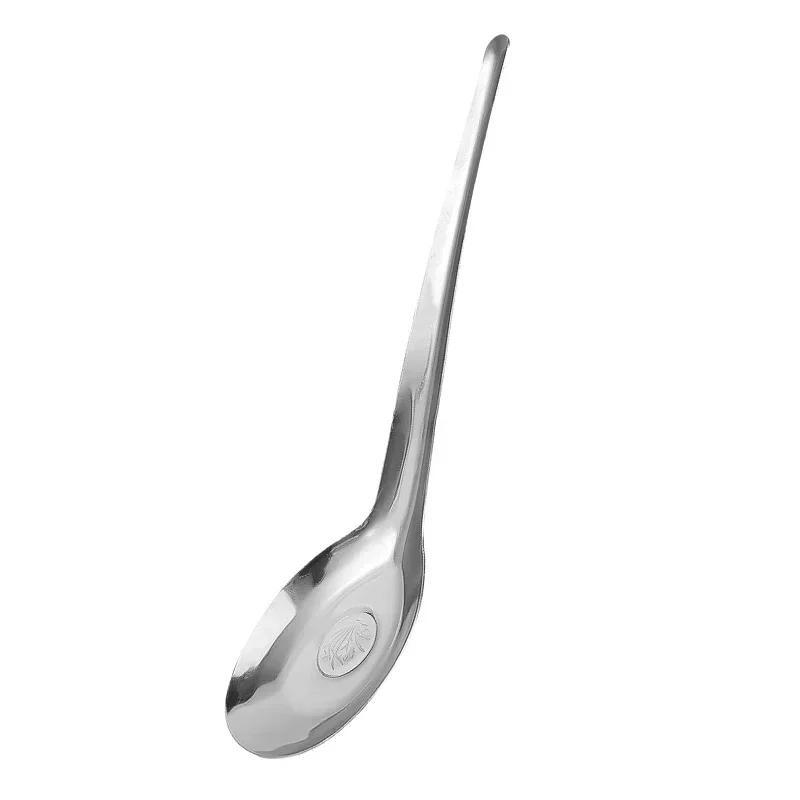 5/1Pcs Stainless Steel Rice Soup Spoon Chinese Spoon Cutlery Cooking Utensil Table Spoon with Long Handle for Kitchen Restaurant