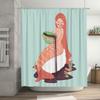 Mermaid Shower Curtain Ocean Wave Sea Life Bathroom Decor Coastal Blue Home Decor Beach Themed Waterproof Fabric