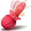 Rose Teleskopischer Vibrator für weibliche Masturbation Klitoris- und G-Punkt-Stimulation Bietet 10 rotierende Vibrationsmodi Weiblicher Stimulator Sexspielzeug für Erwachsene