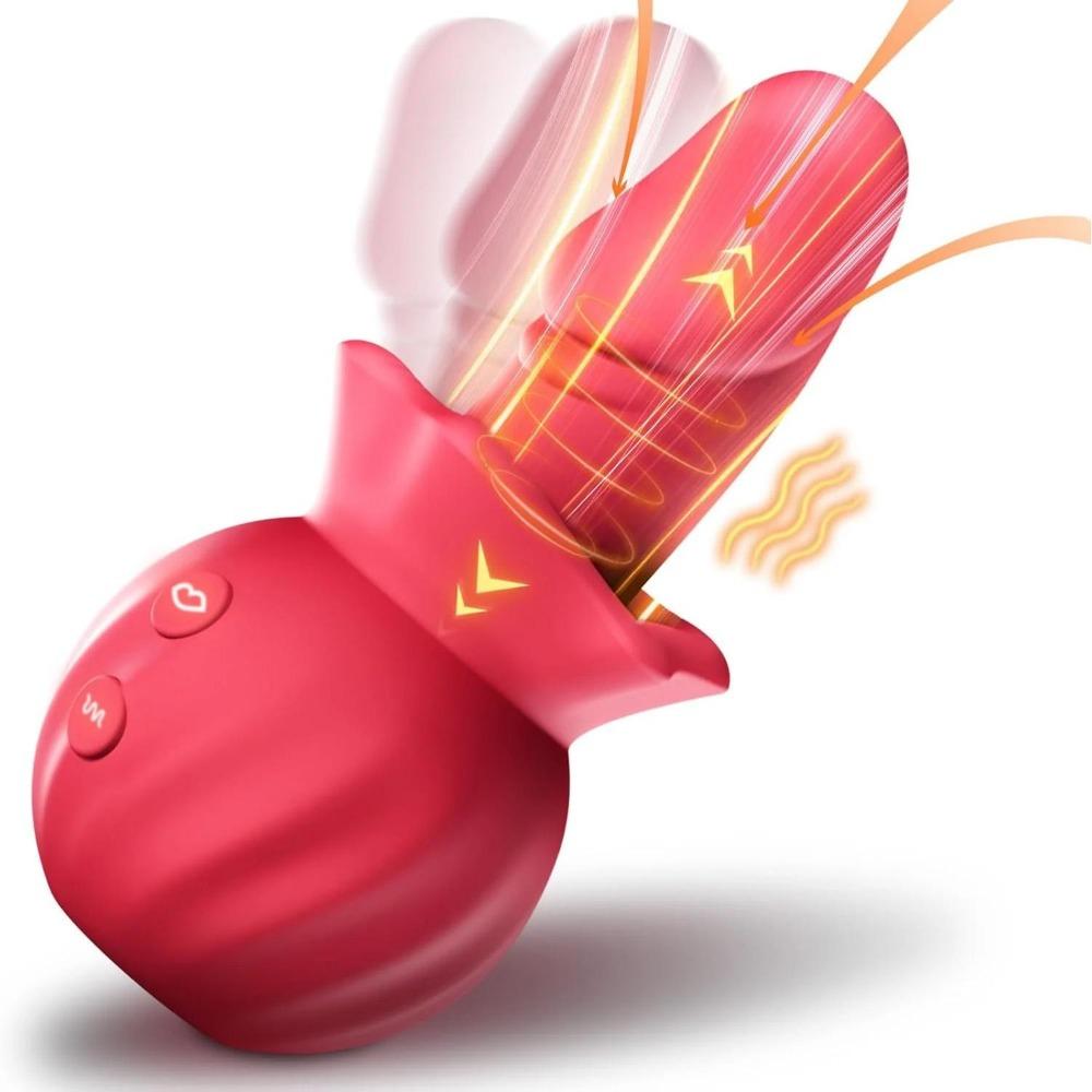 Růžový teleskopický vibrační ženský masturbátor Stimulace klitorisu a bodu G Funkce 10 rotačních vibračních režimů Ženský stimulátor Sexuální hračka pro dospělé