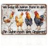 Vintage Metal Poster Wall Art Retro Farm Chicken Coop Decorative Sign for Home Garden