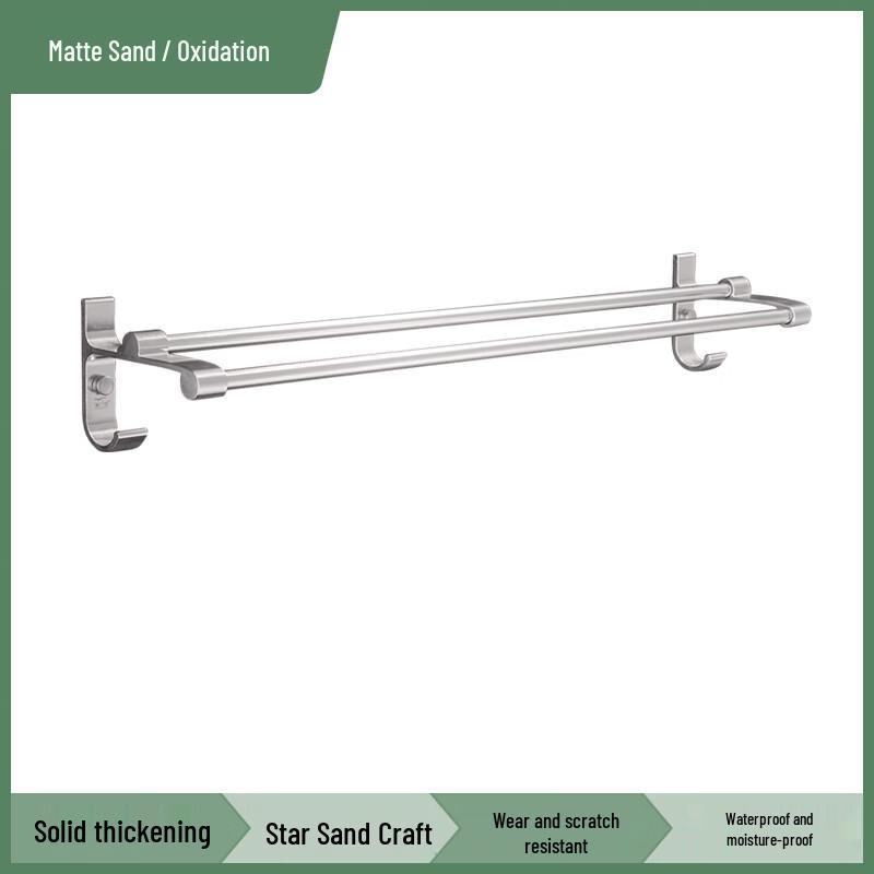 Cmaos Foldable Aluminum Wall-Mounted Towel Rack with Shelf