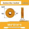 Aluminum Alloy Hand-Tightened Knurled Nut Adjustment Lock Gauge M3-M8