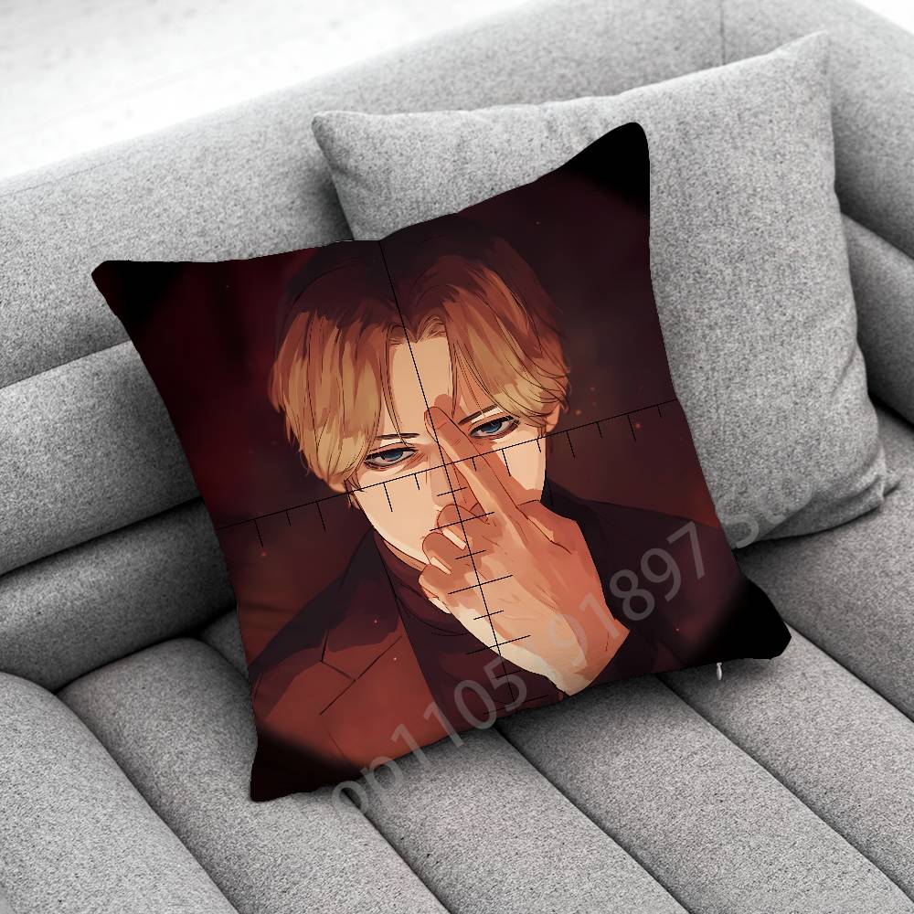 Manga Johan Liebert M-Monster Throw Pillow Case For 50x50cm 30x30cm 55x55cm 45x45cm 40x40cm Square Bed Pillowcase Cover