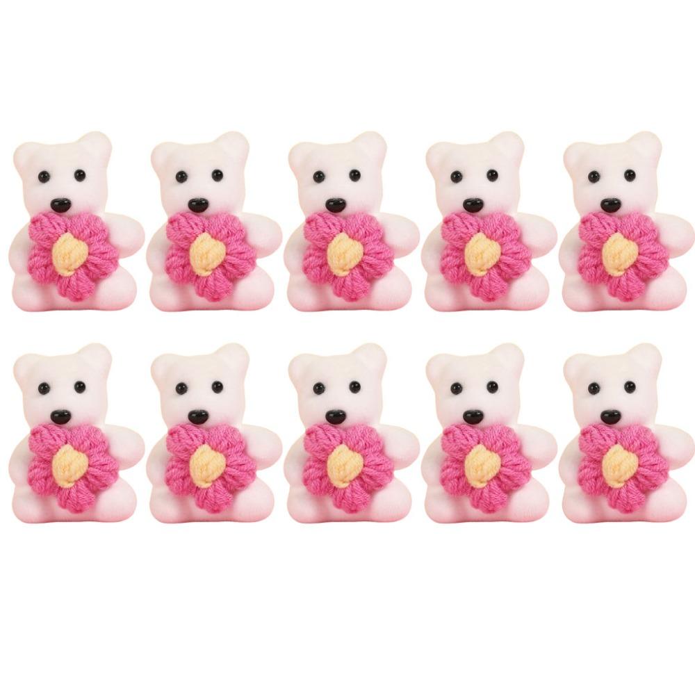 10pcs/bag Foam Bear Mini Bear Flower Bouquet Plush Doll Cartoon Bouquet Doll  Girl Birthday Gift