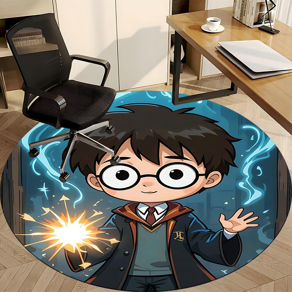 1ks Harry Potter Kancelářský kulatý koberec, Pod kancelářské židle Ložnice Obývací pokoj Domácí dekorace  a1022246