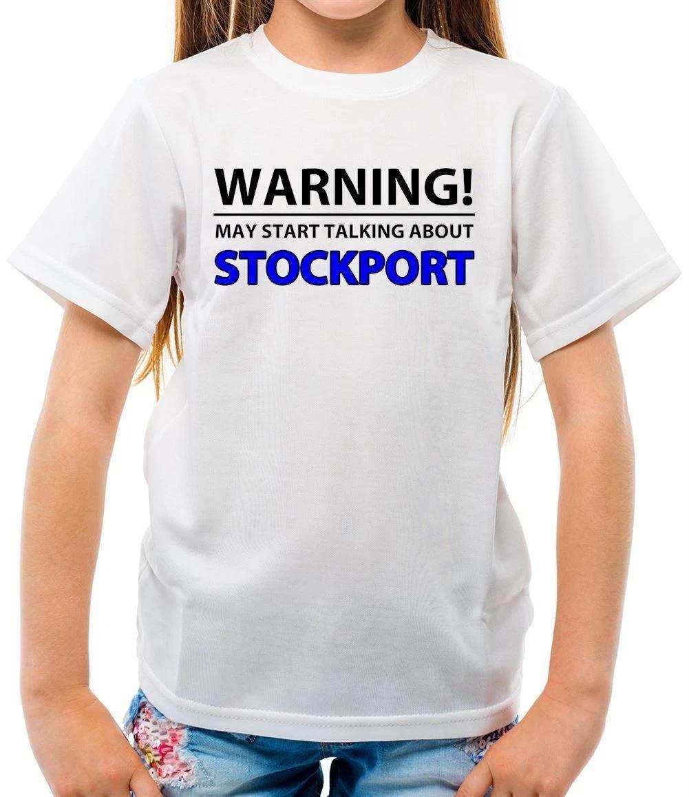 Talk Stockport Warning - Kids T-Shirt - Love Fan Football County Funny 100