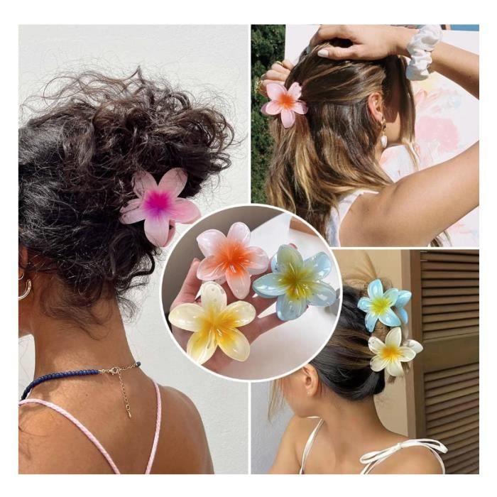Hair Clip - Flower - Non-slip - 4 Pieces - For Thick Hair