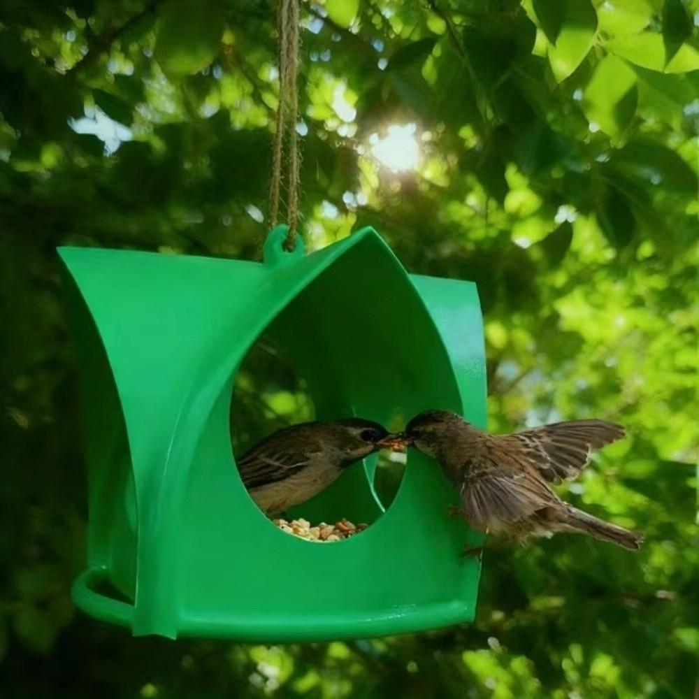 Cottage Style Hanging Bird Feeder Weatherproof Food Dispenser Bird Feeder Station  Garden
