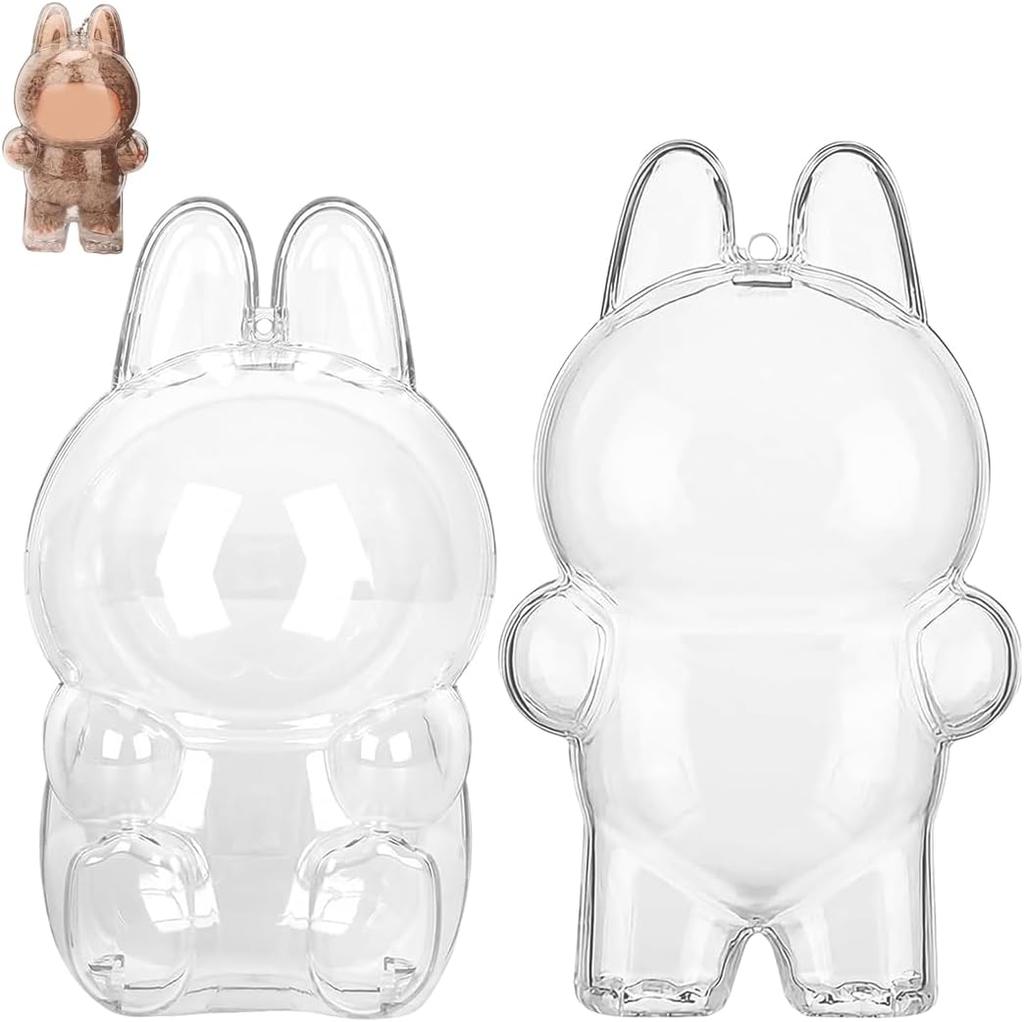 V1 V2 V3 V4 Case For Labubu,Protective Keychain For Doll Have A Seat Transparent Pvc Case Doll Protector Cover And Dust Cover