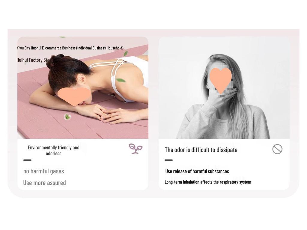 Thickened Non-Slip Silent Fitness Yoga Mat - Soundproof & Wide for Home Workouts