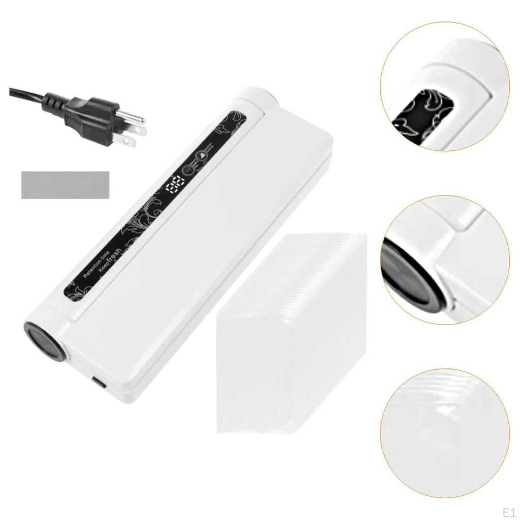 Vacuum Sealer for Dry Moist Food Portable 60kpa Home Seafood Vegetables