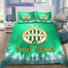 Ferencv Rosi Torna Club Flag Custom Name Pattern Bedding Quilt Set Quilt Cover Pillowcase Home Birthday Gift(1 * duvet cover + 2 * pillowcase, without