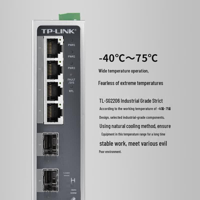 Tp-Link 6-Port Gigabit Industrial Managed Ethernet Switch