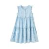 ASK JUNIOR Girls' 2026 Summer Plaid Sleeveless Princess Dress