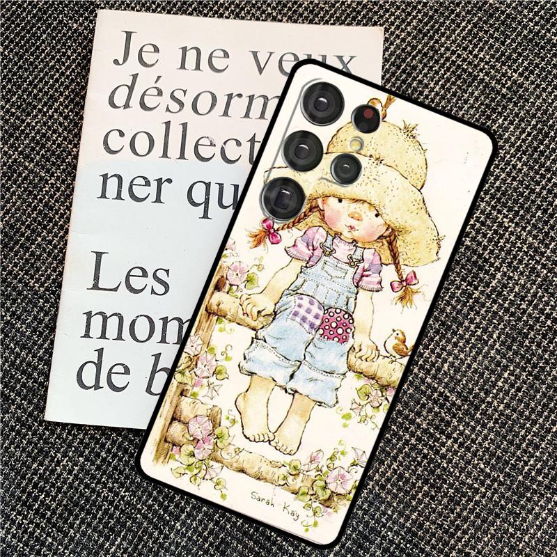 Sarah Kay pattern Case For Samsung Galaxy S21 S22 S23 S24 Ultra Note 20 Note 10 S8 S9 S10 Plus S20 FE Cover