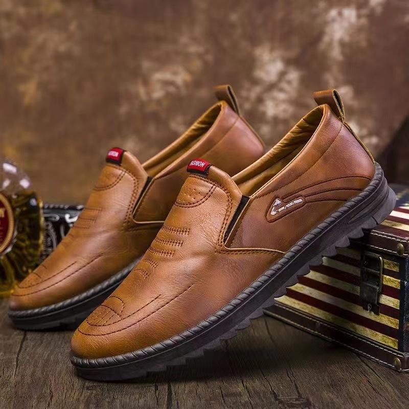 

Мужские повседневные кожаные туфли на одной педали, мягкая кожа, мягкая подошва, дышащие 40