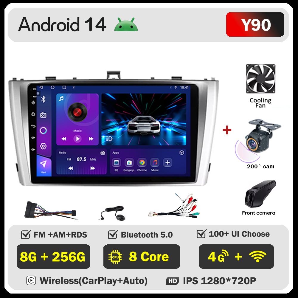 For Toyota Avensis 3 T27 2008-2015 Car Radio Player Car Carplay Screen Autoradio Mirror Link Android Auto Touch Screen 8 Core