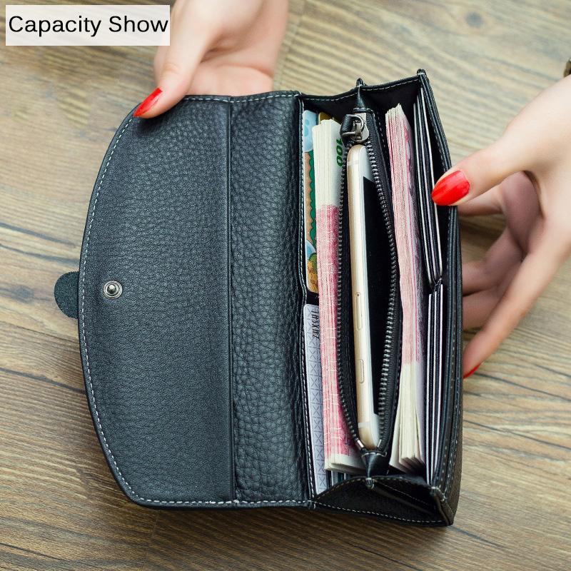 Длинные кошельки из 100% натуральной кожи для женщин — фото 5