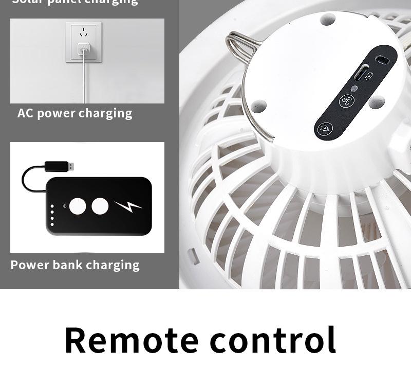 Nordic Minimalist Solar-Powered Multi-Function Camping Fan Light