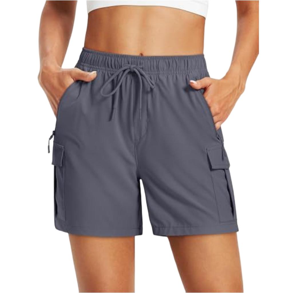 Ladies' Fashionable Casual With Zipper Pocket Workwear Shorts