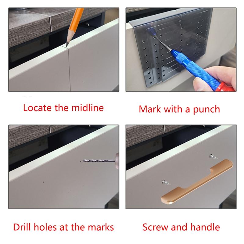 Wood Drilling Dowelling Guide Cabinet Hardware for Handle Knob Pull Installation