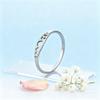 Fashionable Moon Phase Ring Simple Hollow Crescent Women's Ring Stainless Steel Couple Commemorative Ring Lucky Talisman Jewelry