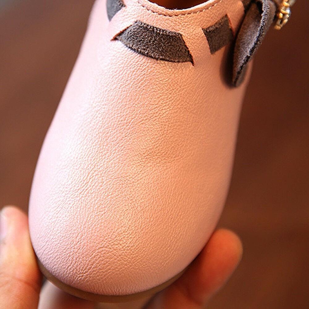 Charming Toddler Baby Girl Leather Moccasins With Bowknot And Zipper Design