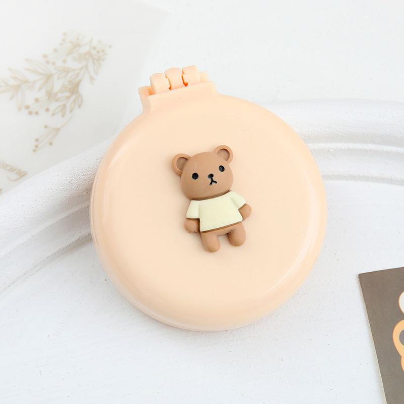 Cute Cartoon Folding Comb with Cosmetic Mirror for Girls Air Cushion Massage Portable Comb  Kids Dress Up Makeups Toy Gifts